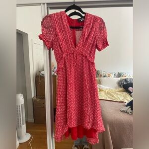 The Kooples Floral Red Dress